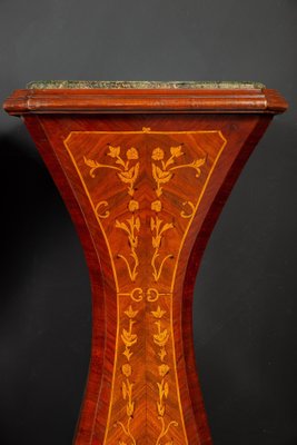 Large 19th Century French Marquetry Inlaid Pedestals, Set of 2-MBH-1031734