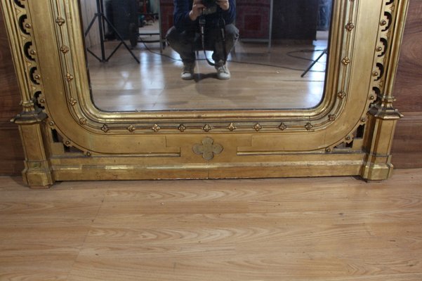 Large 19th Century Gothic Style Mirror, 1850-KMQ-2040937