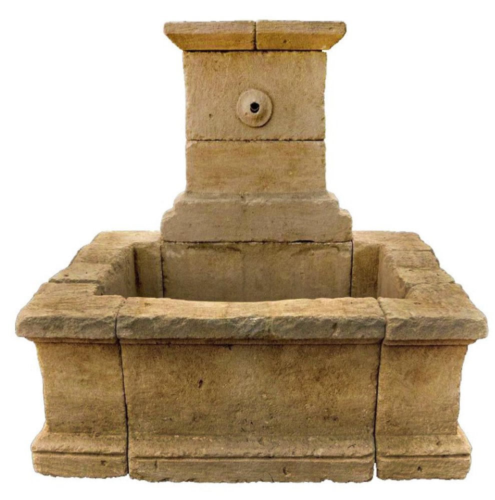 Large 19th Century Italian Stone Fountain with Washbasin