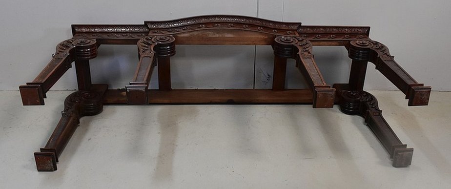 Large 19th Century Louis XVI Style Mahogany Console Table with Marble Top-RVK-705619