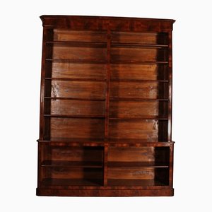 Large 19th Century Mahogany Open Bookcase-HPU-1398364