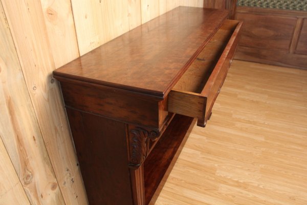 Large 19th Century Mahogany Veneer Console Table-KMQ-1449658