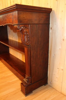 Large 19th Century Mahogany Veneer Console Table-KMQ-1449658