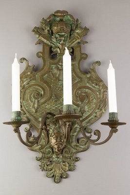 Large 19th Century Neoclassical Style Bronze Wall Light-KEG-700707