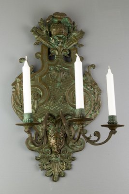 Large 19th Century Neoclassical Style Bronze Wall Light-KEG-700707