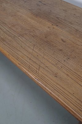 Large 19th Century Rustic French Elm & Oak Farmhouse Dining Table-XO-2035110