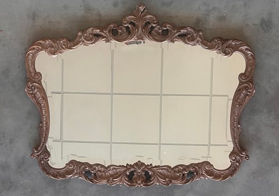 Large 20th Century Baroque Spanish Carved Walnut Ormolu Mirror, 1920s-PSK-2017174