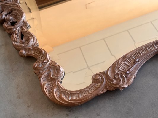 Large 20th Century Baroque Spanish Carved Walnut Ormolu Mirror, 1920s-PSK-2017174