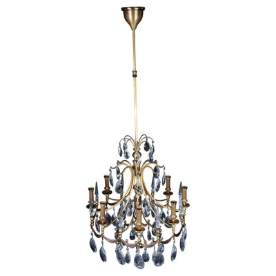 Large 20th Century Gold-Plated Brass Chandelier-FLW-1402129