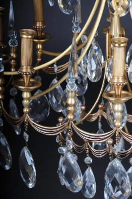 Large 20th Century Gold-Plated Brass Chandelier-FLW-1402129