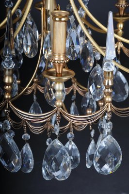 Large 20th Century Gold-Plated Brass Chandelier-FLW-1402129