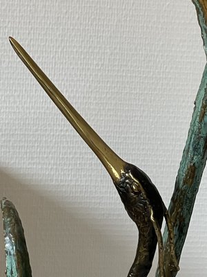 Large 20th Century Heron Floor Lamp in Bronze-UQL-1442034