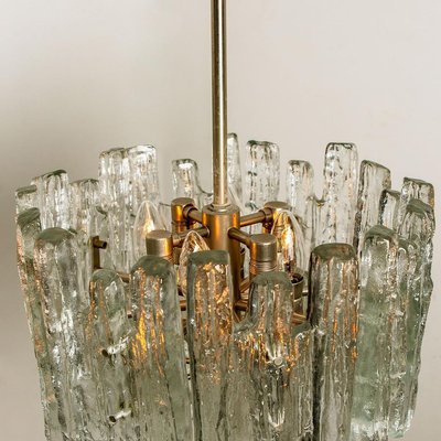 Large 3-Tier Chrome Ice Glass Chandeliers by J.t. Kalmar, Set of 2-VDW-885961