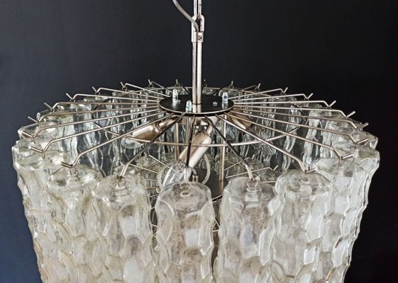 Large 3-Tier Murano Glass Tubular Chandelier, 1980s-FHZ-669121