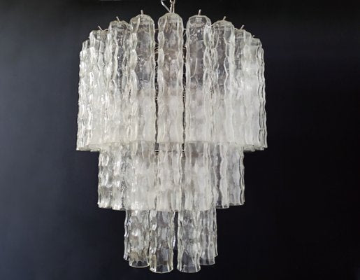 Large 3-Tier Murano Glass Tubular Chandelier, 1980s-FHZ-669121