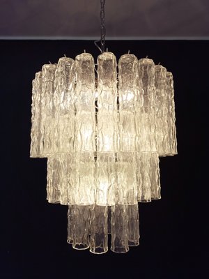 Large 3-Tier Murano Glass Tubular Chandelier, 1980s-FHZ-669121