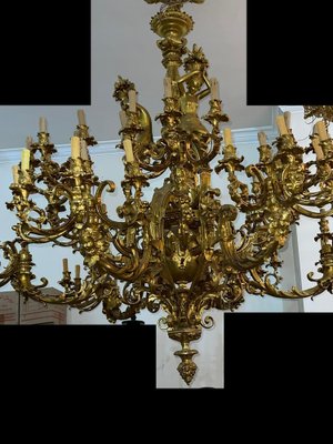 Large 60-Light Gilt Chandelier, Paris-FLW-1401976