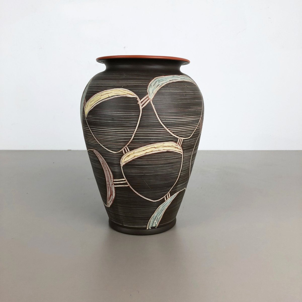 Large Abstract Ceramic Vase by Franz Schwaderlapp for Sawa, 1950s