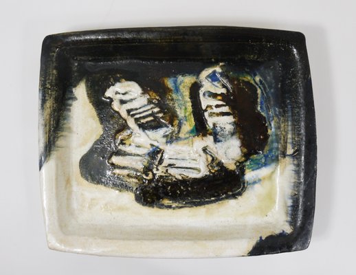 Large Abstract Stoneware Bowls or Plates by Jeppe Hagedorn-Olsen, Denmark, 1970s, Set of 2-MWV-1726114