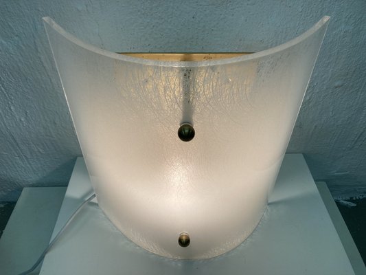 Large Acrylic and Brass Wall Lamp, 1970s-1980s-AET-1722733