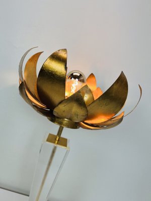 Large Acylic Glass Lotus Flower Table Lamp from from Sölken Leuchten, 1970s-WZZ-1405464