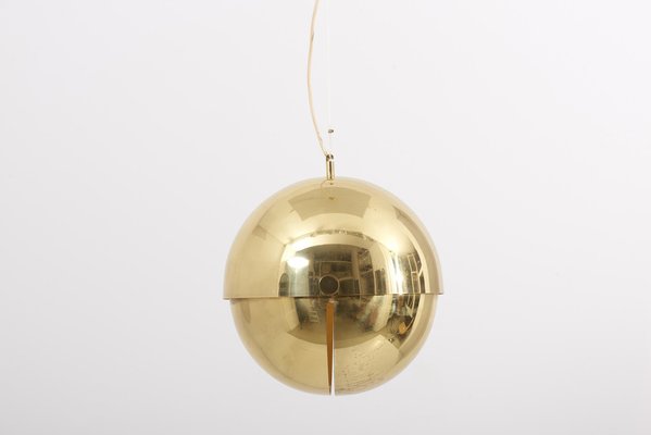 Large Adjustable Brass Pendant Lamp Attributed to Münchner Werkstätten, Germany, 1950s-SFD-689076