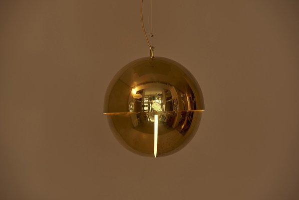 Large Adjustable Brass Pendant Lamp Attributed to Münchner Werkstätten, Germany, 1950s-SFD-689076