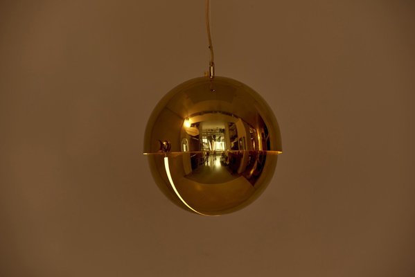 Large Adjustable Brass Pendant Lamp Attributed to Münchner Werkstätten, Germany, 1950s-SFD-689076