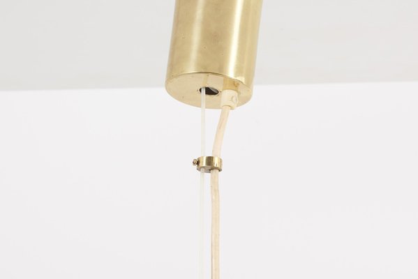 Large Adjustable Brass Pendant Lamp Attributed to Münchner Werkstätten, Germany, 1950s-SFD-689076