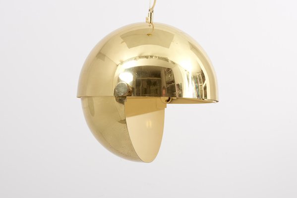 Large Adjustable Brass Pendant Lamp Attributed to Münchner Werkstätten, Germany, 1950s-SFD-689076