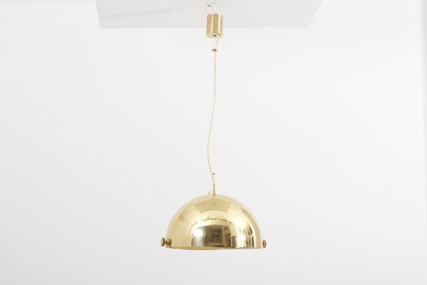 Large Adjustable Brass Pendant Lamp Attributed to Münchner Werkstätten, Germany, 1950s-SFD-689076