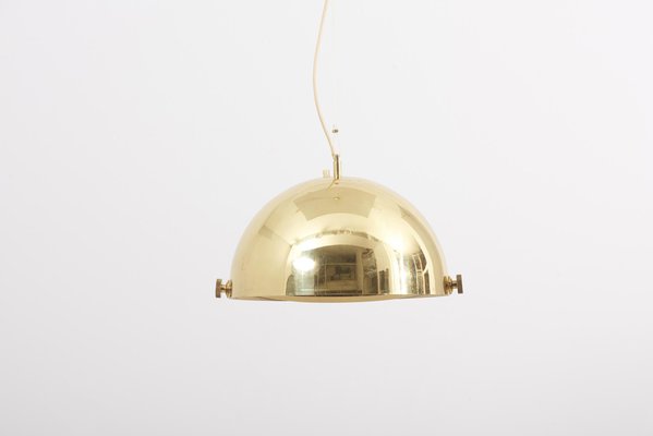 Large Adjustable Brass Pendant Lamp Attributed to Münchner Werkstätten, Germany, 1950s-SFD-689076