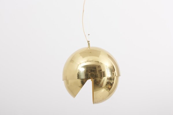 Large Adjustable Brass Pendant Lamp Attributed to Münchner Werkstätten, Germany, 1950s-SFD-689076