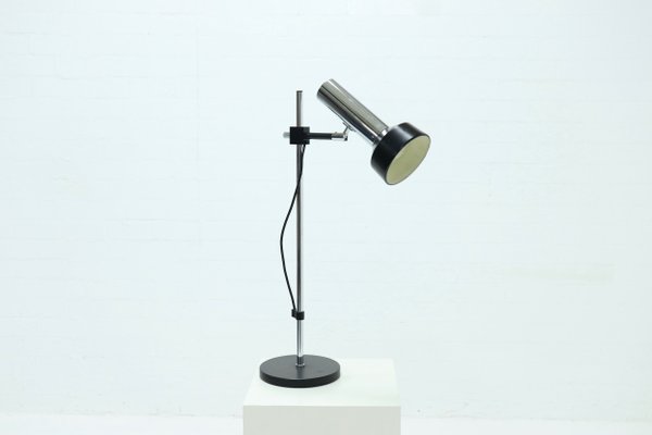 Large Adjustable Chrome and Steel Desk Lamp, 1960s-VV-765208