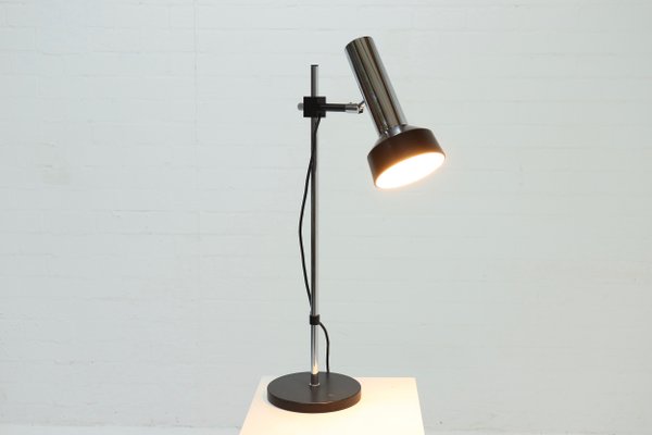 Large Adjustable Chrome and Steel Desk Lamp, 1960s-VV-765208