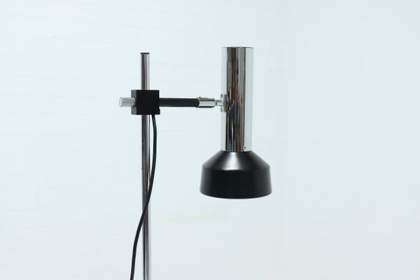 Large Adjustable Chrome and Steel Desk Lamp, 1960s-VV-765208