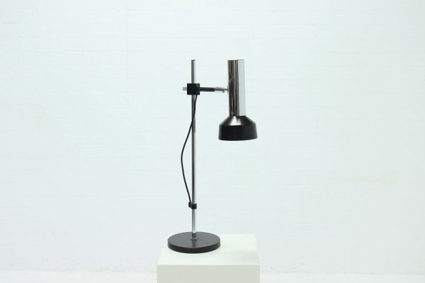 Large Adjustable Chrome and Steel Desk Lamp, 1960s-VV-765208