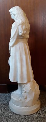 Large Antique Alabaster Figure of a Young Woman by Curriny, 1900s-HOI-685022