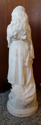 Large Antique Alabaster Figure of a Young Woman by Curriny, 1900s-HOI-685022