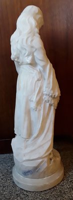 Large Antique Alabaster Figure of a Young Woman by Curriny, 1900s-HOI-685022