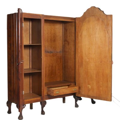 Large Antique Baroque Style Italian Hand Carved Walnut and Briar Cabinet from Testolini e Salviati-NJV-715149