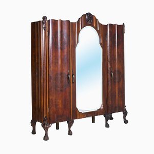 Large Antique Baroque Style Italian Hand Carved Walnut and Briar Cabinet from Testolini e Salviati-NJV-715149