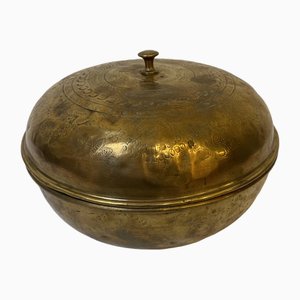 Large Antique Brass Box, Middle East, 1920s-RZY-1778521