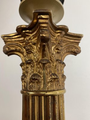 Large Antique Bronze Corinthian Table Lamp, 1900s-WZZ-1355036