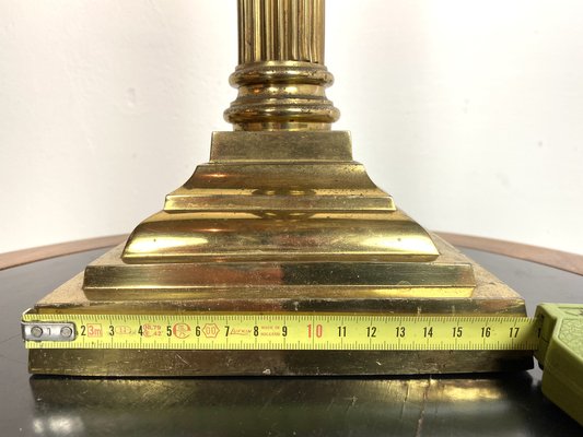 Large Antique Bronze Corinthian Table Lamp, 1900s-WZZ-1355036