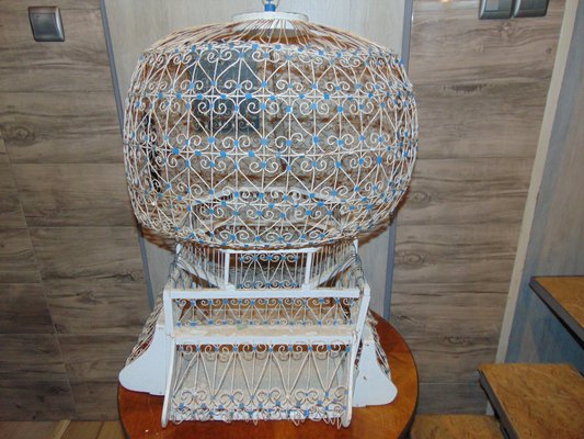 Large Antique Canary Bird Cage-CAQ-573580