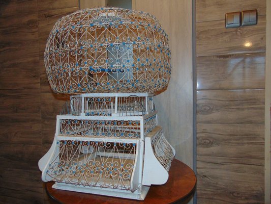 Large Antique Canary Bird Cage-CAQ-573580