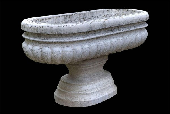 Large Antique Carved Istria Stone Vases-MBH-1122897