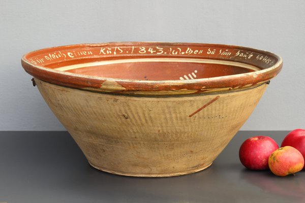 Large Antique Ceramic Bowl from Wettelsheim, 1843-DUM-1398406