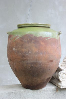 Large Antique Clay Pottery with Handles-UWJ-1375331